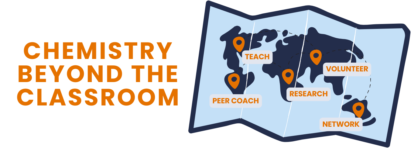 The words Chemistry Beyond the Classroom next to a map