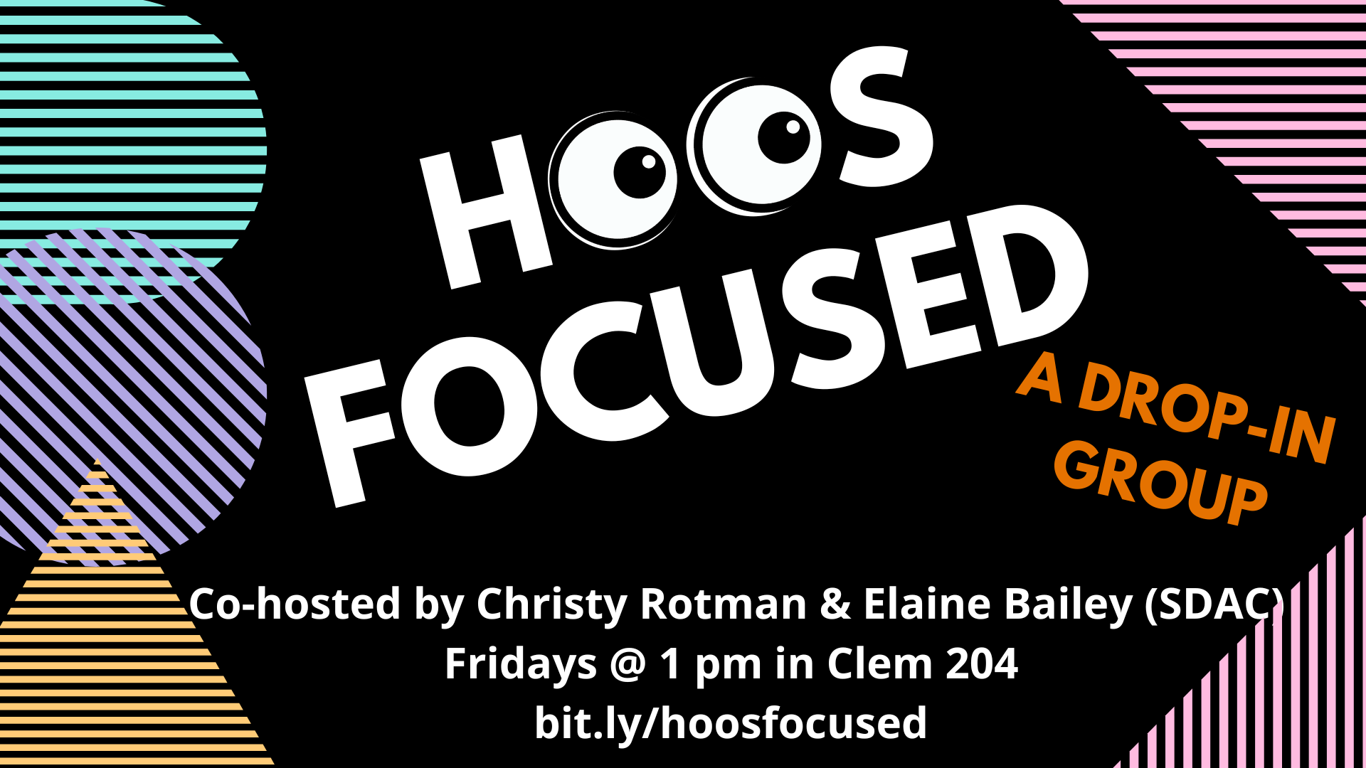 A flyer for Hoos Focused group