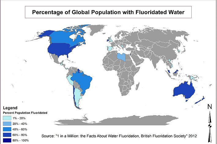 population with fluorinated water