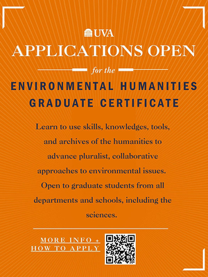 Applications are Open for the Environmental Humanities Graduate Certificate