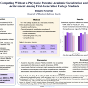Poster for Competing Without a Playbook: Parental Academic Socialization and Achievement Among First-Generation College Students