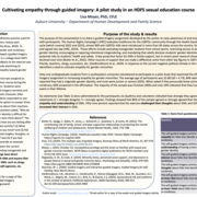 Poster for Cultivating empathy through guided imagery: A pilot study in HDFS sexual education course