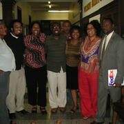 2nd from left: Kevin Young; center: Major Jackson.