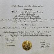 Rita Dove APS Certificate