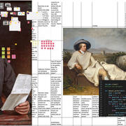 An assemblage of images from the various tools used in the Goethe project