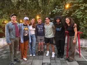 Full Lab photo from fall lab dinner at BANG!