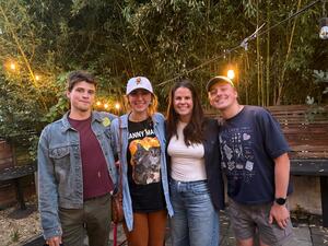 Graduate Students + Meghan at Fall lab dinner
