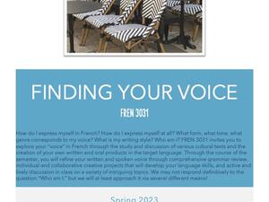 Finding your voice poster