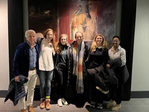 From right to left: Mai Hassan, Mandy Pallais, Erica Sprott, Grace Finley, and Lexi Schubert. A pre-conference dinner with former UVA econ majors and research assistants from 2005-2022, who are now at Harvard or MIT as professors, or doctoral and predoc students.  