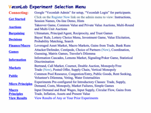 Vecon Software Experiment Menu Brochure