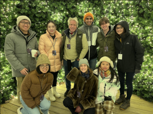 From left to right, top to bottom: UVA's Po-Hsuan Lin and Charles Holt with lab RAs Ritvik Thakur, Samson McCune, Natasha Swindle, Juliette Sellgren, and Elisa Hu