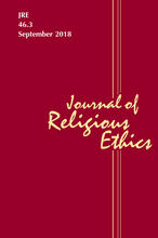 Cover of Journal of Religious Ethics v46 issue 3