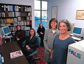 The PALS team, from left: Jenni Ballow, Amie Sullivan, Heather Partridge, Joanne Meier, and Marcia Invernizzi