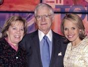 From left, Anne Vaughan and Dr. E. Darracott Vaughan, Jr. (Medicine '65) with Katie Couric (College '79).
