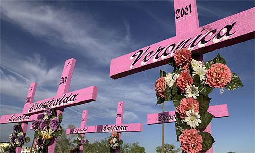 Pink crosses