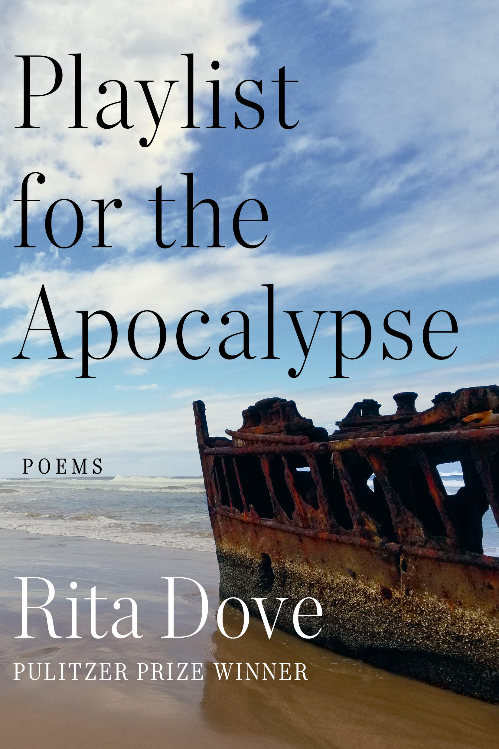 Book cover for Playlist for the Apocalypse, depicting ruins of a ship on a beach