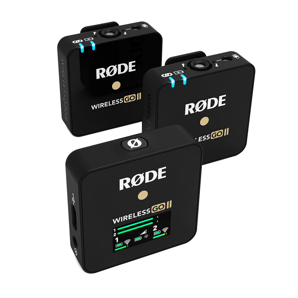 Image of the Røde GO II transmitters and receiver