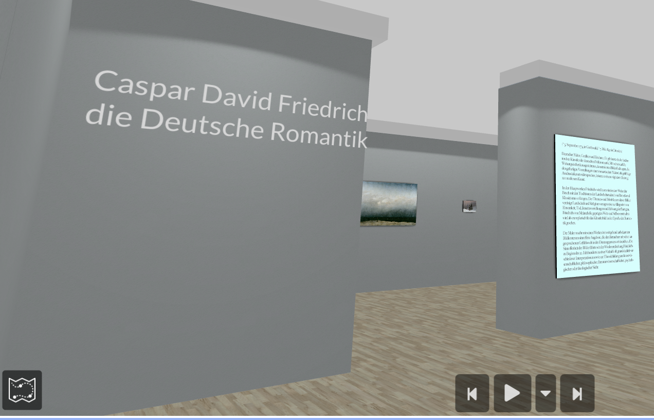 Screenshot of Friedrich exhibit on Artsteps