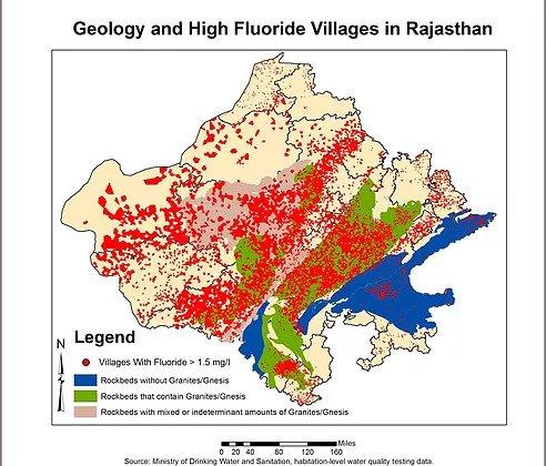 geology and high floride in rajasthan