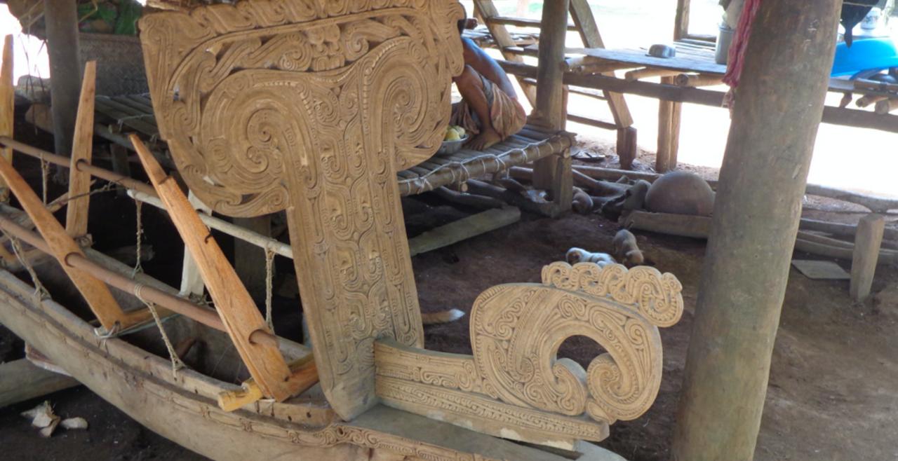 Trobriand Island (Milne Bay Province, Papua New Guinea) Kula Canoe structure. 2019. 