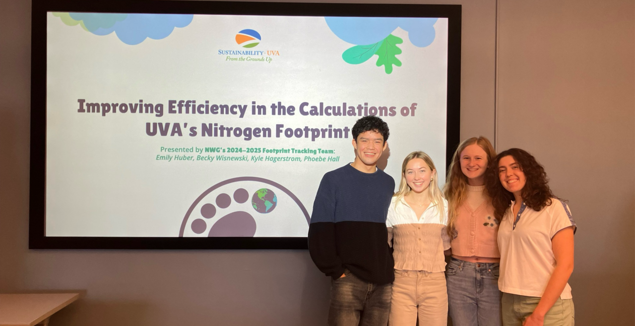 The Nitrogen Working Group's Footprint Team in front of their award-winning presentation!