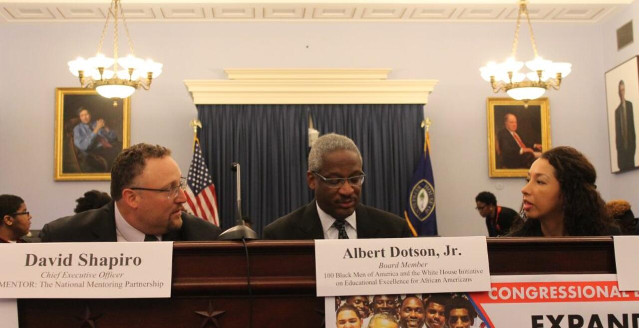 A photo of Dr. Noelle Hurd and other panelists at the 2016 Congressional Briefing on Mentoring