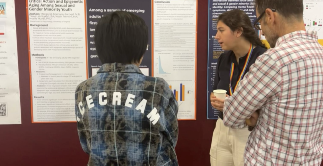 Meg’s poster at Digital Mental Health &amp; LGBTQ+ Youth: Bridging Industry, Research &amp; Clinical Care in Santa Clara