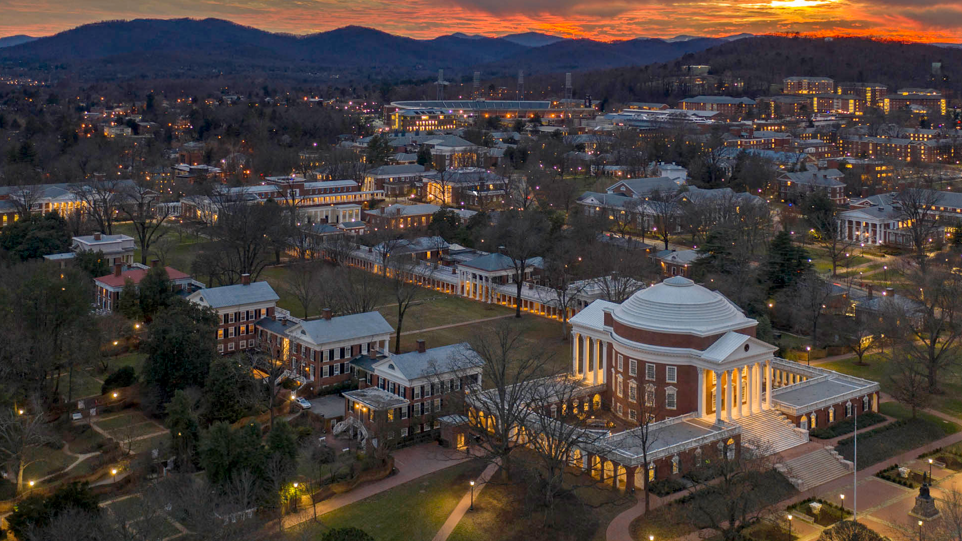 UVA Rotunda at dusk