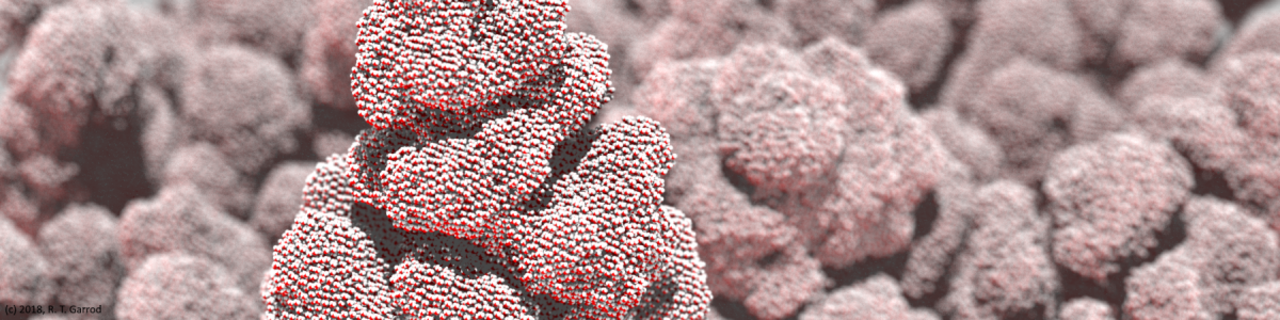 Simulated laboratory water-ice structure obtained using the Garrod group's MIMICK model