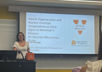 Doria presenting her thesis