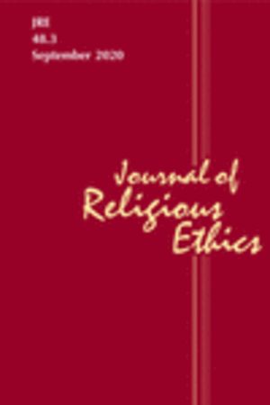 Cover of journal of religious ethics
