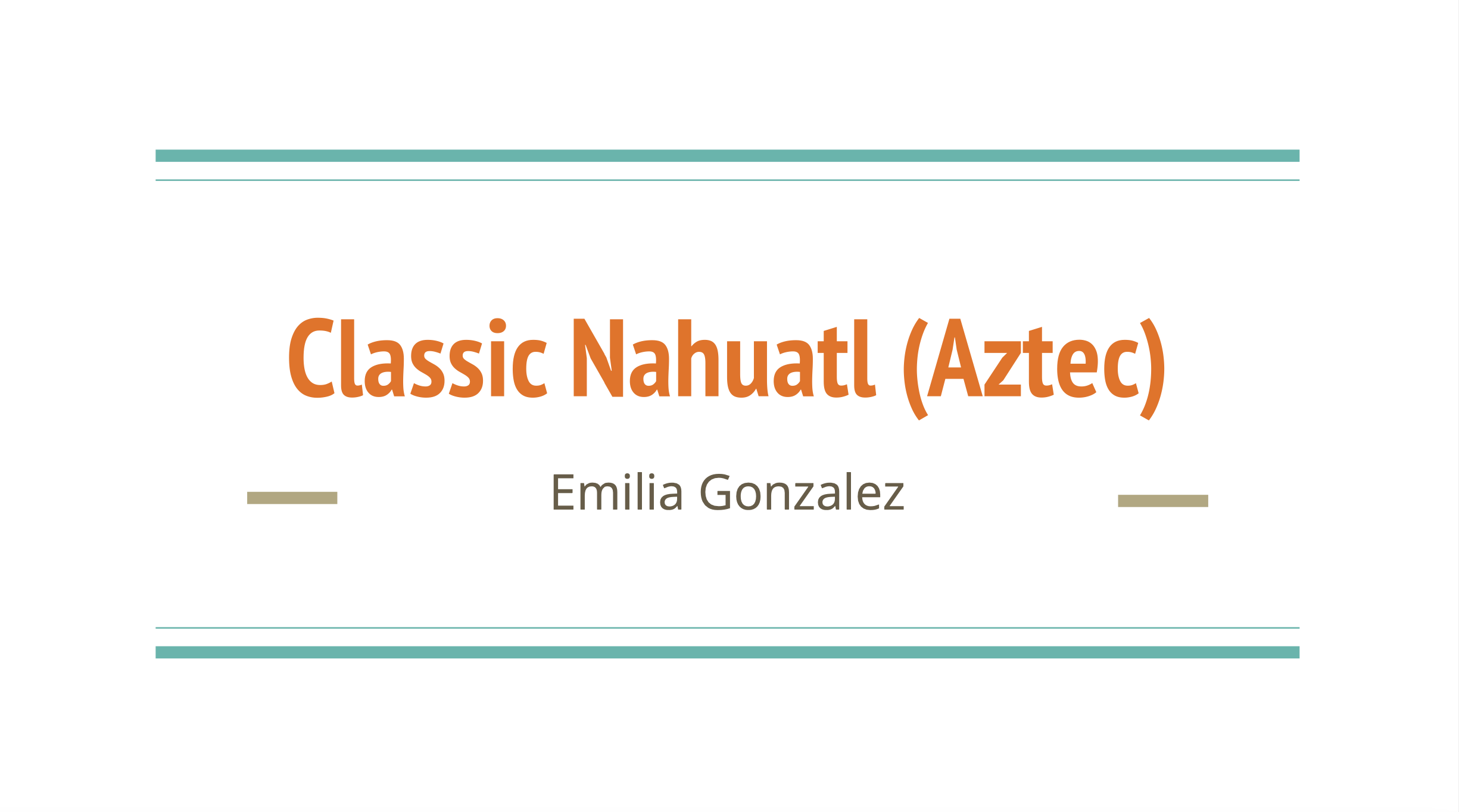 Nahuatl title